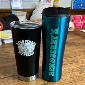 Ben &‎ Jerry's Tumbler Set - Black and Teal